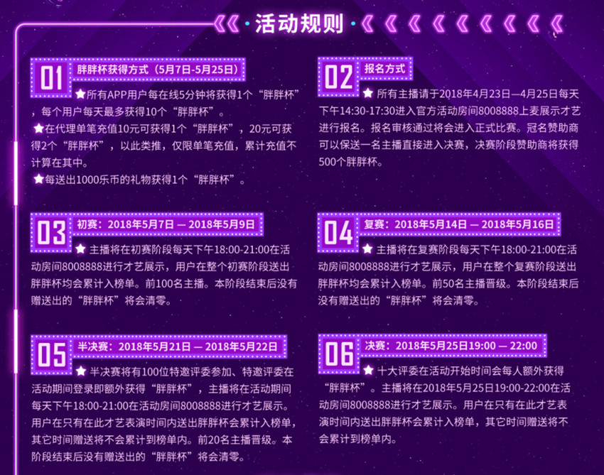 乐嗨秀场胖胖杯起航活动规则